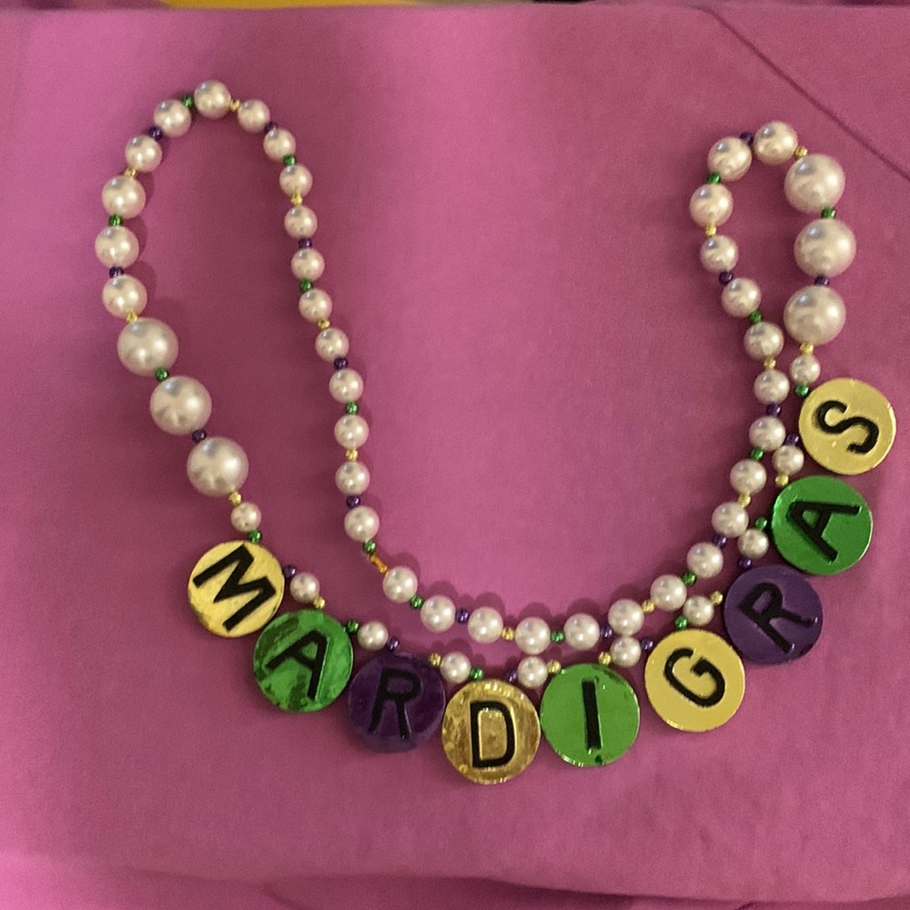 Mardi Gras big bead necklace